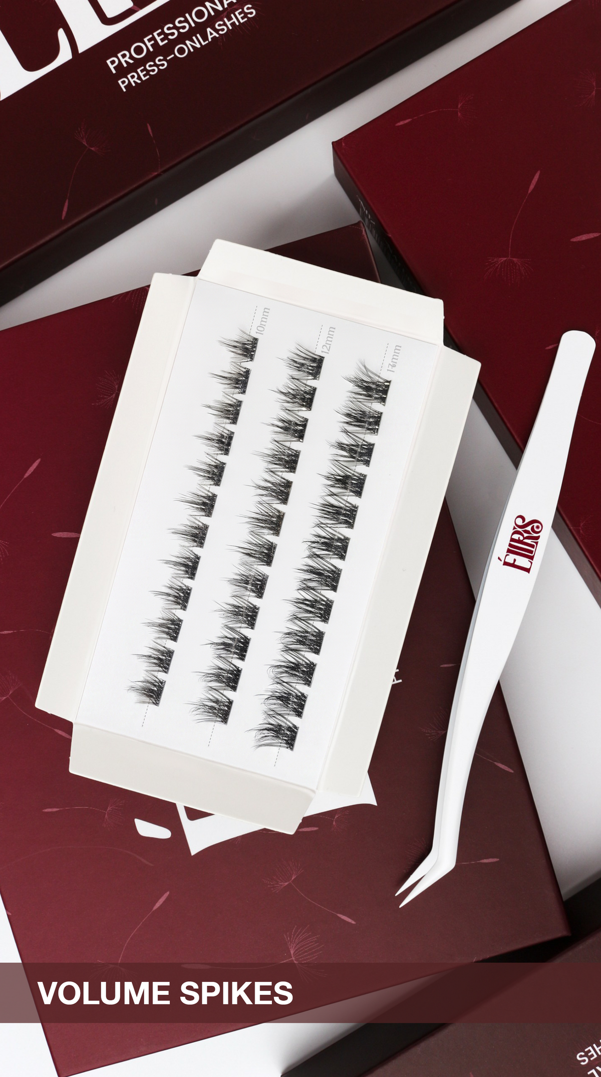 Volume Spikes press-on lashes, close-up product photo